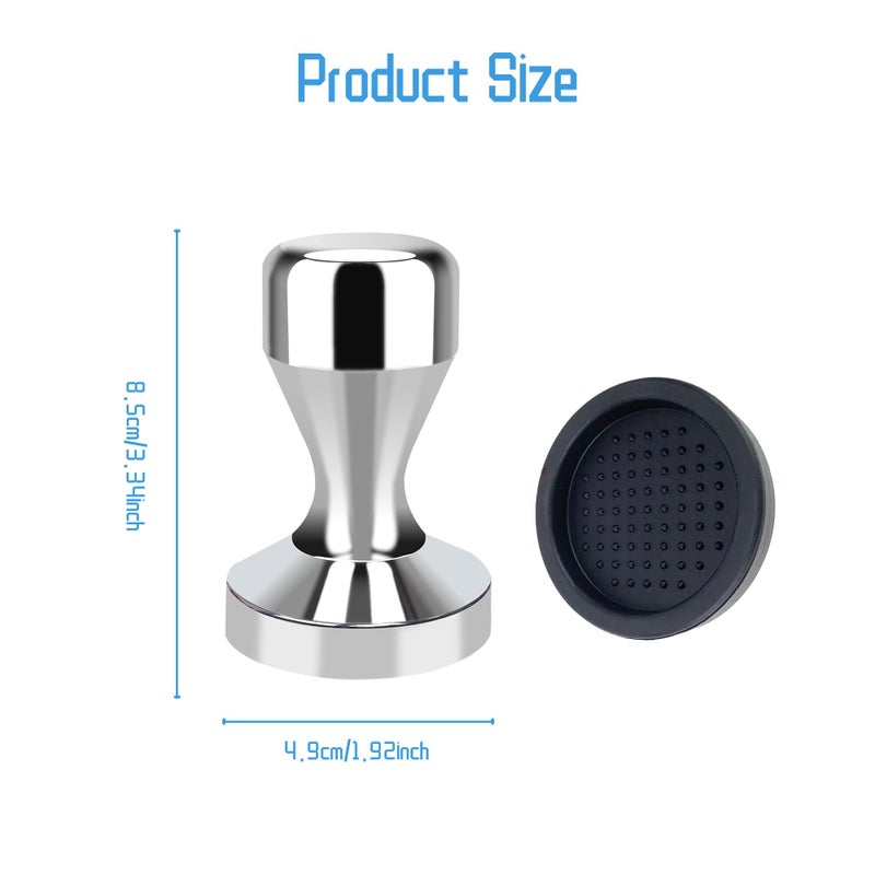 OlBuWa Coffee Tamper 49mm - Espresso Coffee Press with Silicone Tamper Mat for Home & CafÃ© - Image 2